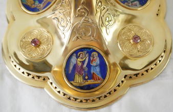 Solid silver gilt antique French Gothic Chalice.